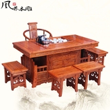 中式实木茶桌椅组合1.5榆木功夫茶几仿古茶桌将军茶台泡茶桌特价