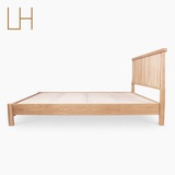 朗居清源实木双人床 1.5米橡木床 成人1.8米日式现代简约卧室家具