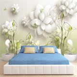 欧式现代简约浪漫花卉无缝三D大型壁画背景墙 3D客厅卧室温馨壁纸
