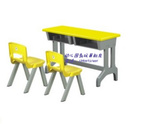 幼儿园升降课桌椅儿童双人学习桌椅书桌写字桌中学小学专用塑钢桌