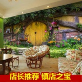 欧式复古墙画3D立体壁纸田园风景后花园墙布无缝壁画客厅餐厅墙纸