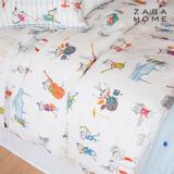 Zara Home 家居代购彩色摇滚印花纯棉被套床上用品儿童床品