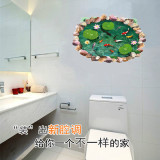 荷塘卫生间墙贴防水浴室3d瓷砖贴纸客厅卧室走廊背景墙装饰立体画