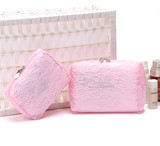 2016新款MNL名奈儿大牌蕾丝方形粉色化妆包手拿包小方化妆女士包