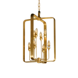 新中式8头蜡烛头风铃黄铜全铜吊灯 现代美式欧式别墅客厅餐厅灯