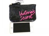 黑色复古蕾丝图案透明化妆包 防水收纳包  零钱包 手拿包