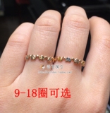 香港代购 周大福 18K彩金 三色金  爱心 戒指 指环