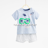 ZARA上海正品童装代购 男婴童宝宝眼镜 T 恤和短裤套装1880532