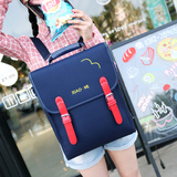 新款双肩包女日韩版初中学生书包学院风男潮流方形背包旅行电脑包