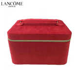 兰蔻专柜赠 会员礼红色绒布超大美容工具箱/化妆箱/化妆包 带镜子