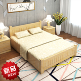 实木高箱储物床1.8 1.5米双人床 松木箱体床1.2单人木板床 经济型