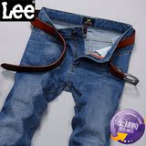 Lee男士牛仔裤男时尚休闲代购夏季薄款弹力蓝色直筒长裤宽松休闲