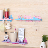 新品创意化妆台浴室置物架卫生间免打孔挂壁式墙上洗漱用品收纳架