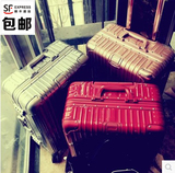 日默瓦新款玫瑰金拉杆箱铝框旅行箱学生万向轮行李密码行李箱顺丰
