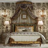 高档美式实木雕花双人床欧式新古典做旧拉扣床品质奢华卧室婚床