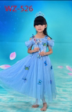 秋季迪士尼灰姑娘同款公主裙女童生日婚纱礼服装儿童连衣蓬蓬裙子