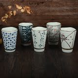 【天天特价】日式釉下彩陶瓷水杯马克杯手绘釉下彩牛奶杯手绘杯