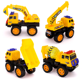 挖掘机玩具工程车套装儿童滑行玩具车挖土机卡车吊车翻斗车模型
