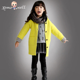 新款韩国大童装女童毛呢外套儿童春秋季潮韩版中长款加绒呢子大衣