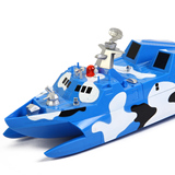 恒泰遥控船 充电隐形导弹快艇无线模型电动船模海军军舰军事玩具