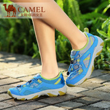 骆驼户外夏季女士防滑橡胶底运动跑鞋子休闲登山徒步透气网布单鞋