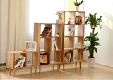 宜家日式实木书架白橡木书房家具展示架书柜储物架置物架北欧环保