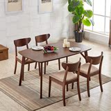 实木餐桌北欧日式风原木餐桌椅组合白蜡木大小户型餐厅家具