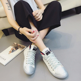 帆布鞋女夏高帮学生韩版2016新款厚底做旧小脏鞋平跟休闲板鞋系带