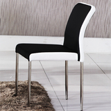 不锈钢餐椅现代简约时尚酒店椅餐厅椅餐桌椅组合黑白色靠背椅子