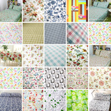 2016欧式田园宽幅纯棉帆布窗帘沙发桌布粗布床单面料植物花卉布料