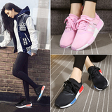 明星同款韩版夏季女鞋透气休闲鞋潮跑步鞋子学生气垫黑色运动鞋女