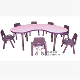 升降式长方桌密度板防火板儿童手工桌子 学习桌玩具桌儿童小餐桌