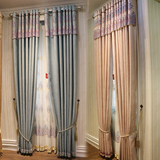 岁月如歌 现代简约纯色高档雪尼尔布料客厅卧室定制窗帘成品窗纱