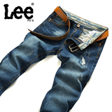 Leepu's男士春夏季牛仔裤 做旧宽松欧美薄款青年潮男牛仔四季长裤