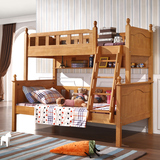火图图  全实木高低床上下床子母床组合床美式乡村儿童床双层床