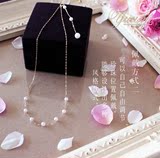 日本代购直邮Akoya珍珠4-7mm两款海水珍珠项链18黄金或K14白金