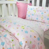 婴儿床全棉六件套棉花被羽丝垫芯婴儿床套件婴儿床床垫1.2m被套