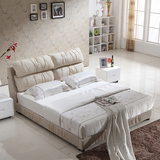 豪华小户型布艺床可拆洗 简约现代布床1.8米单双人床婚床时尚软床