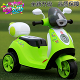 新款儿童电动摩托车 可坐人安全大电瓶三轮车 玩具车2-3-5岁包邮