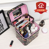 多功能折叠双层化妆包韩版收纳包超大容量手提化妆箱美容化妆盒