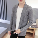 2016年秋季韩版修身男士毛衣短款外套百搭男装针织衫开衫青年线衫