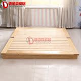 实木床1.8双人床简约现代折叠床榻榻米1.5矮床儿童床1.2米可定制