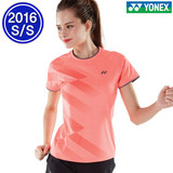 2016春夏 YONEX 韩国进口正品 女款插肩圆领快干吸汗羽毛球短袖T
