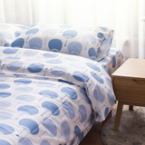 Cyanland蒲扇外贸床品全棉一米五八双人床床套床单被单四件套夏季