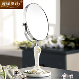 韩式公主创意欧式田园可爱台式化妆镜子梳妆镜折叠台式双面镜子