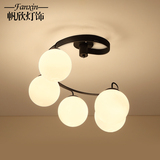 现代简约吸顶灯 LED创意个性艺术灯饰儿童房客厅卧室餐厅玻璃灯具