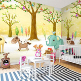 卡通环保儿童房壁纸男孩女孩幼儿园卧室背景墙大型壁画婴儿房墙纸