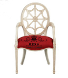 现货美式实木餐椅 蜘蛛椅背创意休闲椅梳妆椅 法式欧式椅子定制