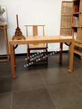 新中式写字台餐桌茶桌老榆木免漆家具实木书桌办工桌书房桌书法桌