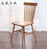 北欧实木温莎椅 美式乡村餐椅 白橡木餐椅欧式 时尚简约宜家餐椅